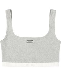 Entire studios - Ribbed Logo Bra Top - Lyst