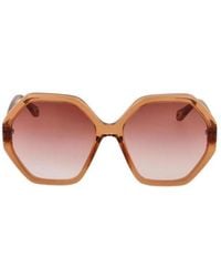Chloé - Chloé Eyewear Octagonal Frame Sunglasses - Lyst