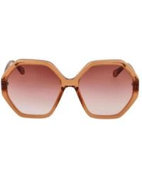 Chloé - Chloé Eyewear Octagonal Frame Sunglasses - Lyst