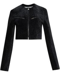 Alexander Wang - Velvet Cropped Jacket - Lyst