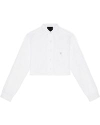 Givenchy - Logo Plaque Collared Shirt - Lyst