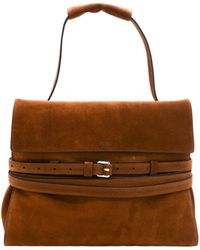 Moschino - Logo Embossed Top Handle Bag - Lyst