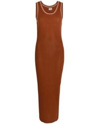 Tod's - Scoop-Neck Cotton-Knit Midi Dress - Lyst