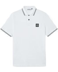 Stone Island - Logo Patch Short-Sleeved Polo Shirt - Lyst