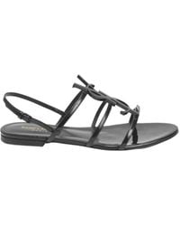 Saint Laurent - Cassandra Logo Sandals - Lyst