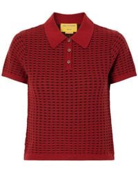 Guest In Residence - Cropped Cashmere Polo Shirt - Lyst