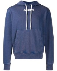 Off-White c/o Virgil Abloh - Logo Printed Hooded Sweater - Lyst