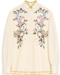 Valentino - Embroidered Button-Up Shirt - Lyst