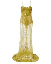 The Attico - Sequined Sheer Mesh Gown - Lyst