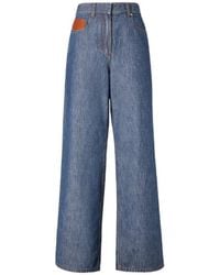 Fendi - Wide-Leg Long Jeans - Lyst