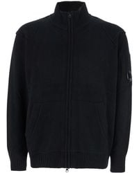 C.P. Company - High Neck Logo Plaque Jacket - Lyst