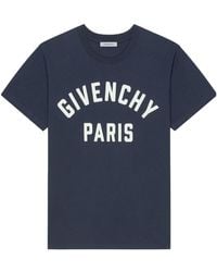 Givenchy - Paris Logo Printed Crewneck T-Shirt - Lyst