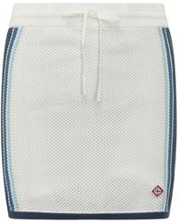 CASABLANCA - Drawstring Mesh Mini Skirt - Lyst
