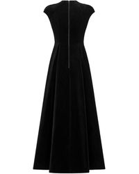 Dior Short Macrocannage Flared Dress in Black | Lyst