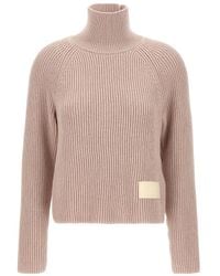 Ami Paris - Mock.Neck Ribbed Jumper - Lyst