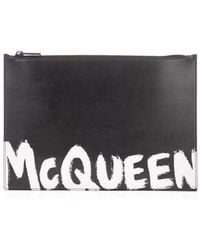 McQueen - Graffiti Clutch Bag - Lyst
