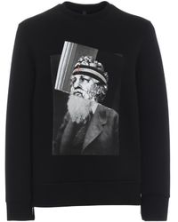 Neil Barrett - Front Printed Detail Hoodie - Lyst