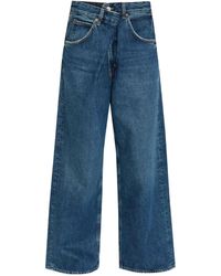 Agolde - High-Waisted Wide-Leg Jeans - Lyst