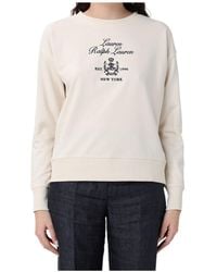 Ralph Lauren - Lauren Easy French Logo Printed Sweatshirt - Lyst