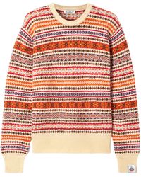 Bally - Jacquard-Knit Wool Sweater - Lyst