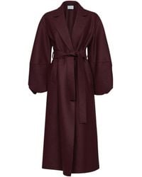 Harris Wharf London - Belted Long Sleeve Coat - Lyst