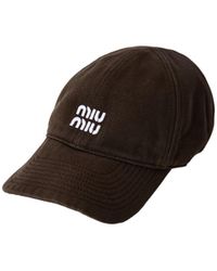 Miu Miu - Solid Color Baseball Cap - Lyst