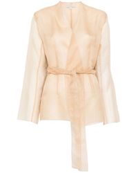 Antonelli - Cinched Waist V-Neck Jacket - Lyst