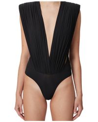 Amazuìn - Nikita Draped Bodysuit Top - Lyst