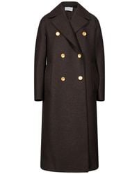 Harris Wharf London - Notched-Lapel Double-Breasted Coat - Lyst