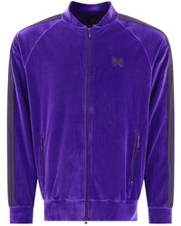 Needles - Logo Embroidered Zip-Up Track Jacket - Lyst