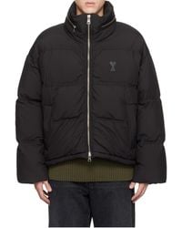 Ami Paris - Ami De Coeur Zipped Down Jacket - Lyst