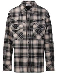 P.A.R.O.S.H. - P.A.R.O..H. Cowboy Studded Check Shirt - Lyst