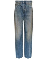 MM6 by Maison Margiela - Logo Patch Straight-Leg Jeans - Lyst