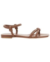 Gianvito Rossi - Juno Knot Detailed Sandals - Lyst