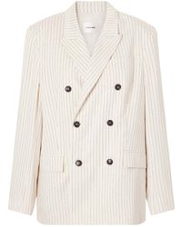 FRAME - The Avenue Double-Breasted Striped Blazer - Lyst