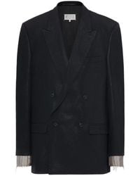 Maison Margiela - Shiny Double-Breasted Blazer - Lyst