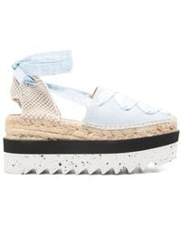 Stella McCartney - Ribbon-Detail Platform Espadrilles - Lyst