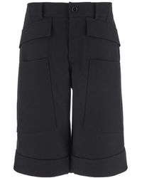 Burberry - Panel Detailed Straight Leg Shorts - Lyst