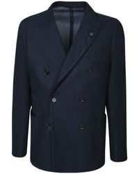 Lardini - Double-Breasted Blazer Jacket - Lyst