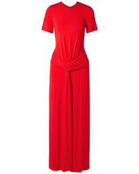 Jonathan Simkhai - Nalani Tie-Front Draped Stretch-Jersey Gown - Lyst
