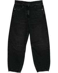 Patrizia Pepe - Frayed-Waist Balloon Jeans - Lyst