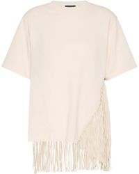 Sportmax - Fringe-Detail T-Shirt - Lyst