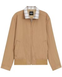 BOSS - Collared Long-Sleeved Casual Jacket - Lyst