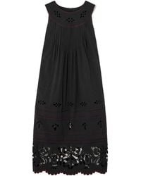 Vita Kin - Pintucked Broderie Anglaise Cotton-Batiste Midi Dress - Lyst