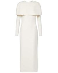 Safiyaa - Bridal Gullu Caped Crêpe Midi Dress - Lyst