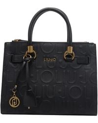 Liu Jo - Logo Embossed Tote Bag - Lyst