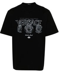 Versace - Logo-Print Cotton T-Shirt - Lyst