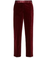Fendi - Burgundy Velvet Trousers - Lyst