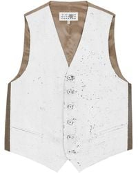 MM6 by Maison Margiela - Button-Up Sleeveless Waistcoat - Lyst