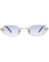 Miu Miu - Frameless Oval Sunglasses - Lyst